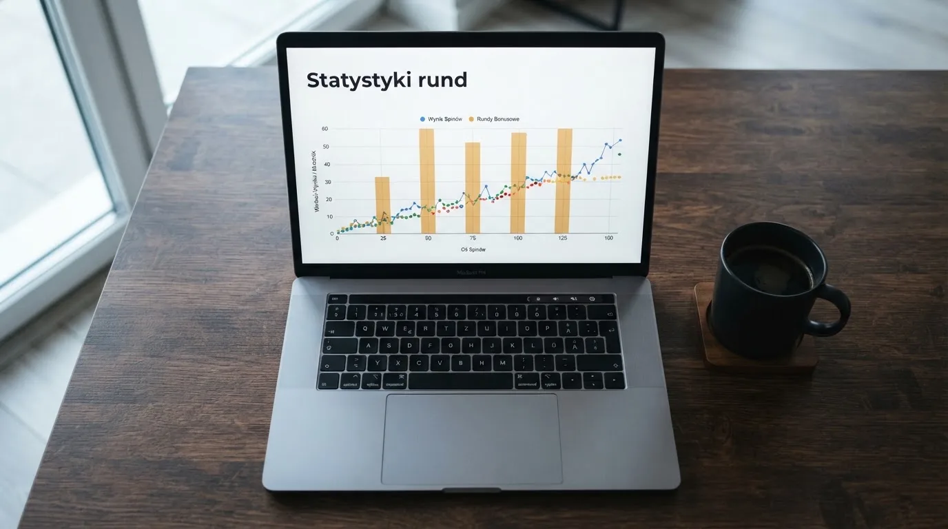 Ekran ze statystykami i historią rund koła Crazy Time
